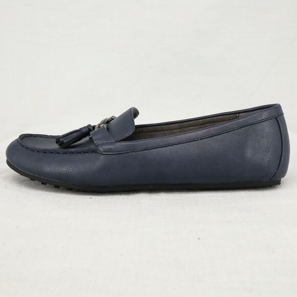 Aerosoles Shoes Womens 10.5 Navy Blue Loafers Flats Tassels Rubber Sole Deanna - Picture 11 of 13